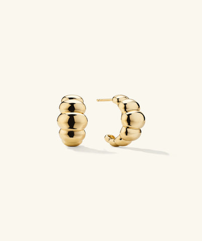 Mejuri Puffy Charlotte Hoops 澎澎夏洛特圈環耳環