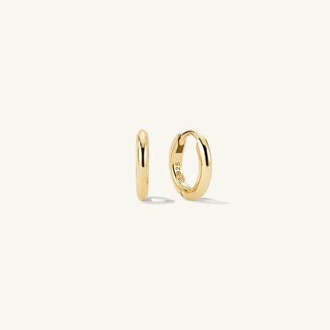 Mejuri 18k Tube Huggie Hoops 耳環