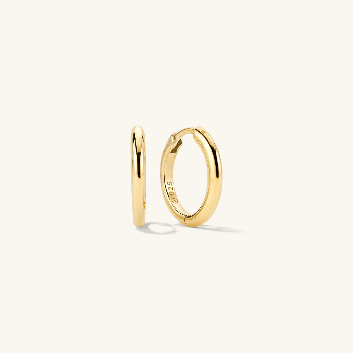 Mejuri 18k Tube Medium Hoops 耳環