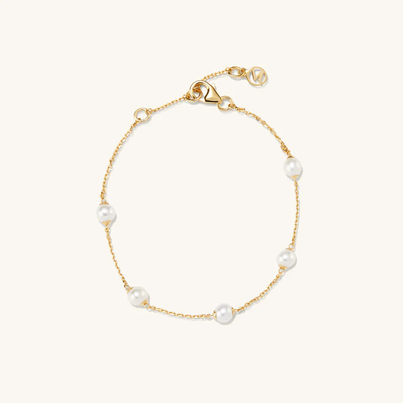 Mejuri Mini Pearl Satellite Bracelet 珍珠手鏈