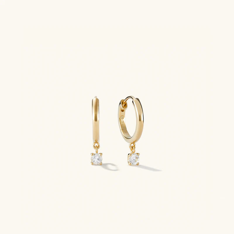 Mejuri Round Topaz Hoops 圓形托帕石圈環耳環