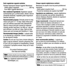 Webber Naturals NEM 天然蛋殼膜 (速效關節配方) 500mg (100粒 植物膠囊)