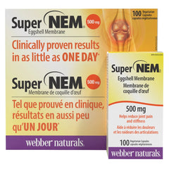 Webber Naturals NEM 天然蛋殼膜 (速效關節配方) 500mg (100粒 植物膠囊)