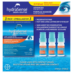 hydraSense® Advanced for Dry Eyes 乾眼潤滑滴眼液 3 x 10 mL