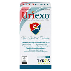 Uriexo 專利雙效尿道炎配方 (D-甘露糖 + 蔓越莓 PACs) 240粒 (120粒 x 2盒)