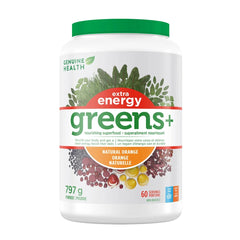 Genuine Health Greens+ Extra Energy Superfood Powder (Natural Orange Flavor) 797g
