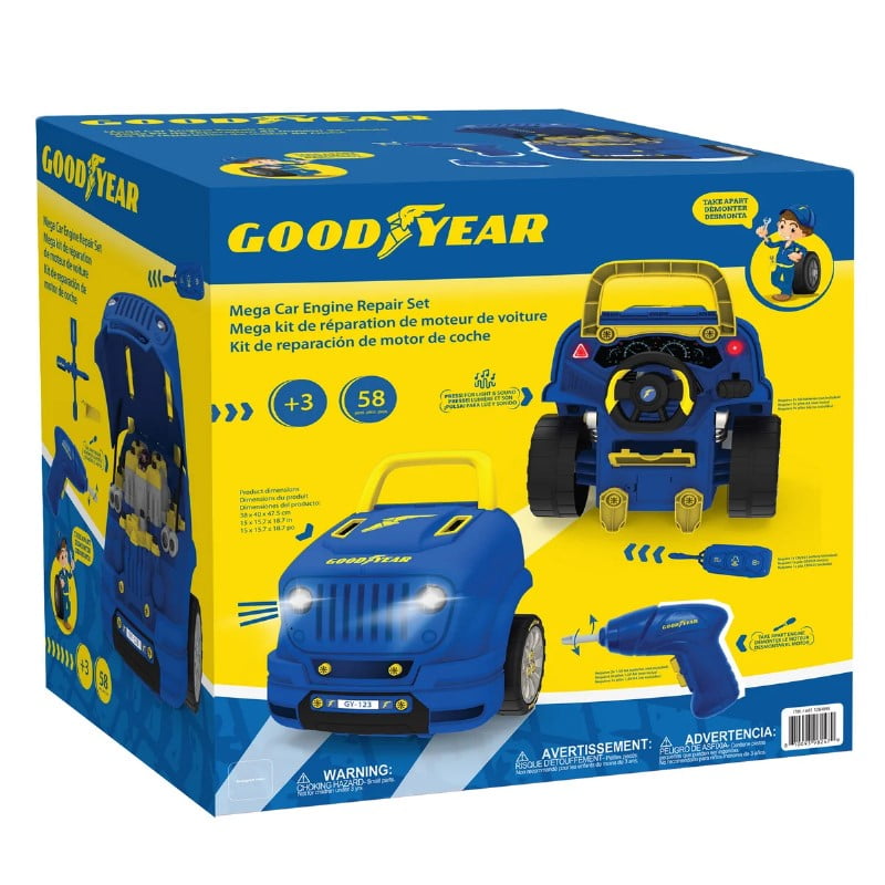 Goodyear Mega Car Engine Repair Set STEM DIY 汽車引擎維修玩具 - canadahk