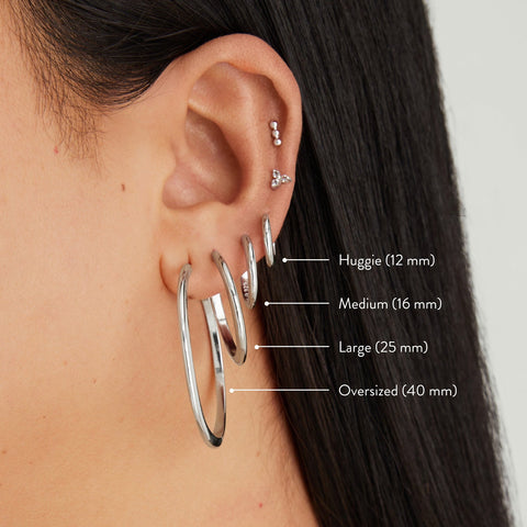 Mejuri 18k Tube Medium Hoops 耳環
