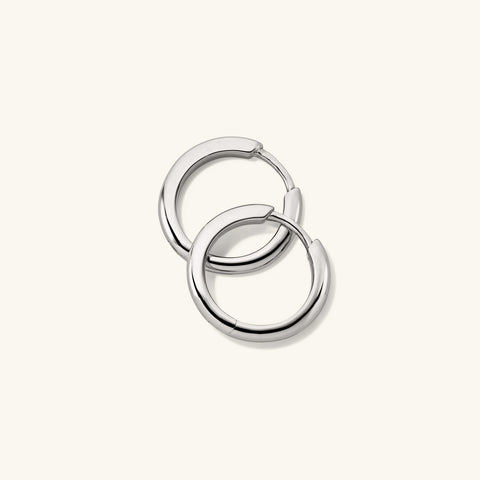 Mejuri 18k Tube Medium Hoops 耳環
