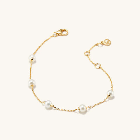 Mejuri Mini Pearl Satellite Bracelet 珍珠手鏈