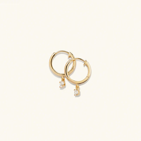 Mejuri Round Topaz Hoops 圓形托帕石圈環耳環