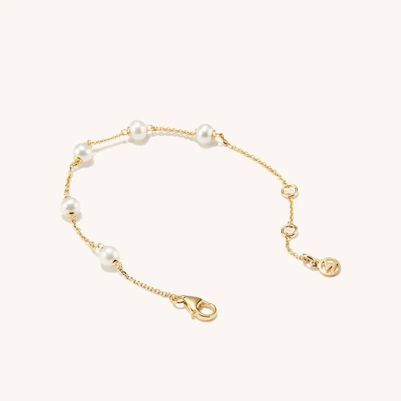 Mejuri Mini Pearl Satellite Bracelet 珍珠手鏈