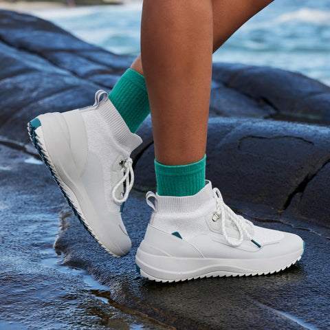 Vessi Stormburst High Top 女裝防水鞋 Frost White 白色 - canadahk