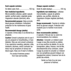 Webber Naturals α-硫辛酸 (Alpha Lipoic Acid) 100mg (180粒 超值套裝)