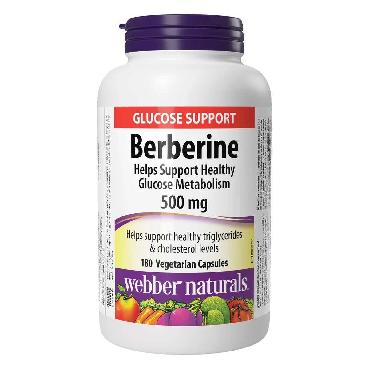 Webber Naturals 頂級小蘗鹼 (Berberine) 500mg (180粒 植物膠囊)