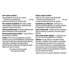 Webber Naturals Extra Strong Cinnamon Extract (Blood Sugar Stabilizing Formula) 120 Capsules (60 Capsules x 2 Bottles)