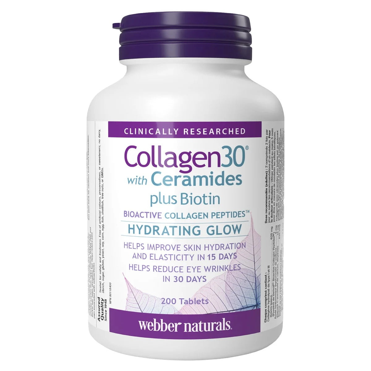 Webber Naturals Collagen30 全效膠原蛋白 + 神經醯胺 (美肌鎖水配方) 200粒