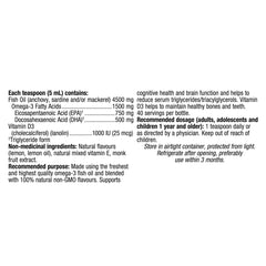 Webber Naturals Crystal Clean 頂級深海魚油液 + 維他命D3 (檸檬蛋糕味) 2樽裝